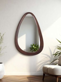 Metalsmith - Brown Wooden Frame Decorative Hanging Mirror