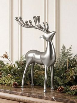 Metalsmith - Silver Contemporary Brushed Nickel Reindeer Figurine