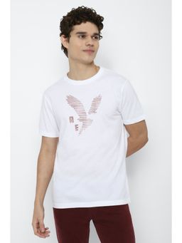 American Eagle - Men White Super Soft Graphic T-Shirt