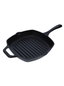 Victoria - Cast Iron Grill Pan. Square Grill Pan, Seasoned With 100% Kosher Certified