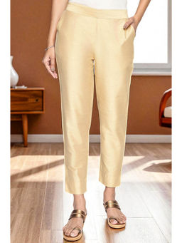 Elleven - Gold Solid Regular Fit Pant