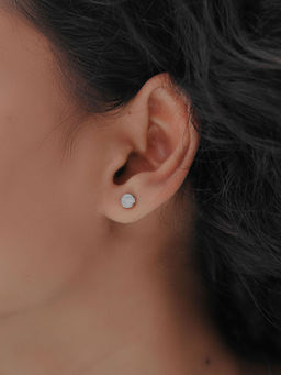 Shaya by CaratLane - 4 mm Stone See You Again Earrings in 925 Silver