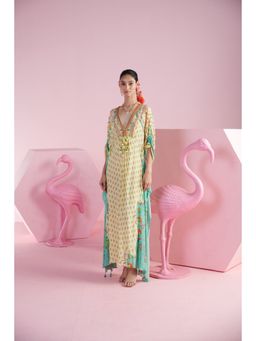 MANDIRA WIRK - Women'S Seyda V-Neck Kaftan Dress