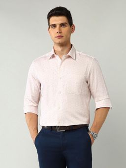 AD By Arvind - Men Peach Regular Fit Printed Shirt