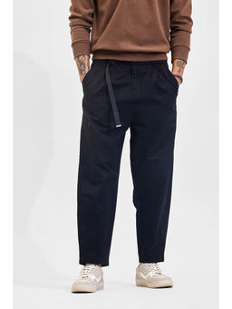 Snitch - Men Navy Blue Cotton Cargo