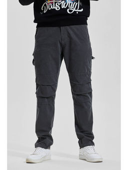 Snitch - Men Grey Cotton Blend Cargo