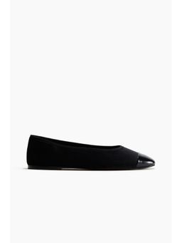 H&M - Women Black Velvet Ballet Flats