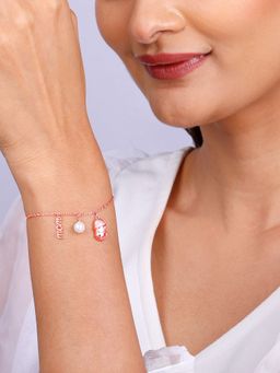 GIVA - 925 Silver White On Mom's Path Bracelet