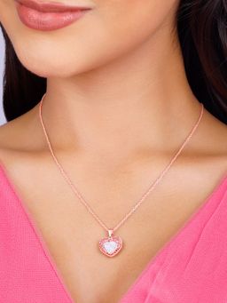 GIVA - 925 Silver White Footprint Pendant with Link Chain