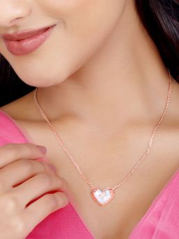 GIVA - 925 Silver White Adorable Baby Feet Necklace