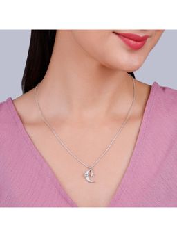 GIVA - 925 Silver White Selene Pendant with Link Chain