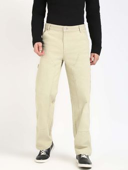 Tommy Hilfiger - Men Beige Solid Trouser