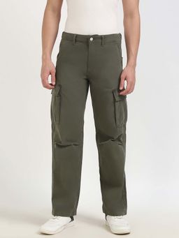 Tommy Hilfiger - Men Green Solid Cargo