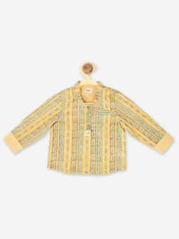 Fabindia - Boys Yellow Printed Kurta