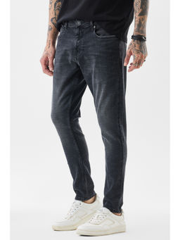 Snitch - Men Dark Grey Solid Skinny Casual Jeans