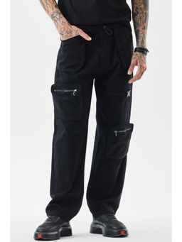 Snitch - Men Black Solid Regular Casual Jeans