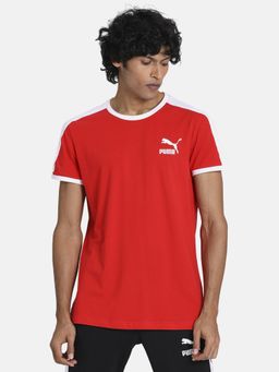 Puma - Iconic T7 Mens Red T-Shirt