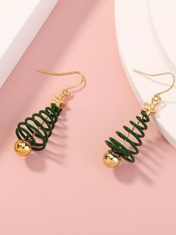 EL REGALO - Kids Girls Earrings for Christmas Festive Collection Green