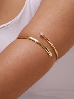 Voylla - Trendy Golden Solitaire Cuff Armlet