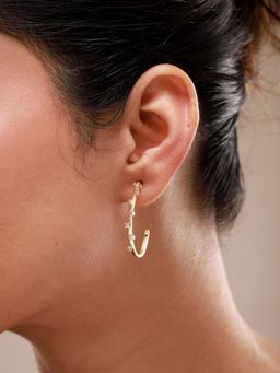 Voylla - Trendy Dual Spark Geometric Hoop Earrings Combo (Pack of 2)