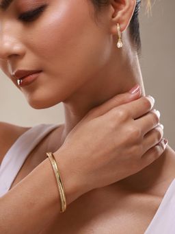 Voylla - Trendy Golden Crystal Grace Jewellery Set Combo (Pack of 2)