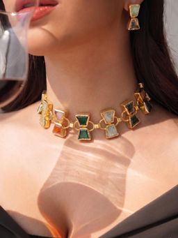 BINNI - Ruffy Premium Stone Necklace Set