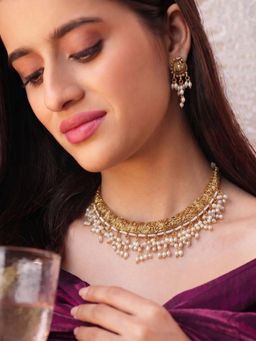 BINNI - Ivory Grace Carved Pearl Necklace Set