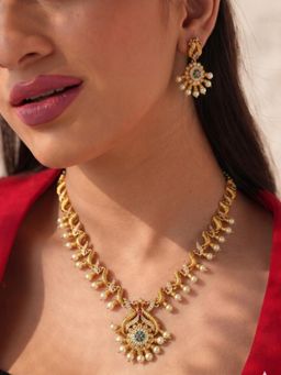 BINNI - Ira Golden Pearl Drop Necklace Set