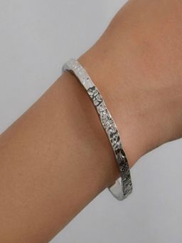 AQUASTREET - Bar Cuff Bracelet Anti-Tarnish Waterproof Rhodium Plated for Women