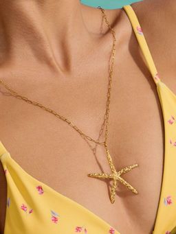 AQUASTREET - Starfish Long Necklace Anti-Tarnish Waterproof 18K Gold Plated