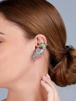 Dulcett - Bird Shaped Meenakari Work Ear Cuffs Earrings Pack of 2