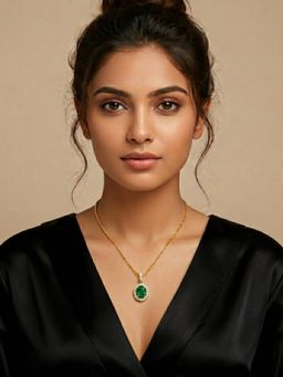 Kraft Smiths - Emerald Green Gem Necklace
