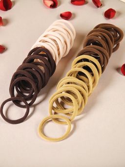 Fabula - Hair Ties Elastic Rubber Band Ponytail Holder for Women (Pack of 50)
