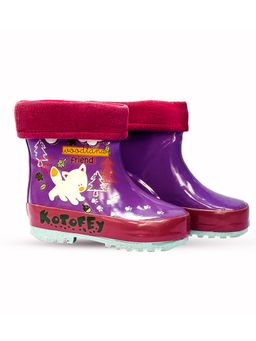 Little Surprise Box - Purple Fox Flexible Rubber Rain Gumboots