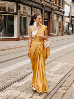 Sundarii - Gold Mine Mashru Silk Saree