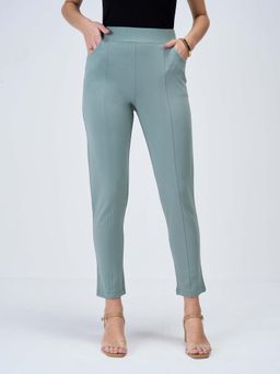 SALT Attire - Flex Grey Solid Women Trousers