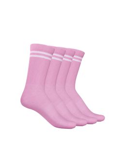 TalkingSox - Unisex Stripes Pink Socks (Pack of 4)