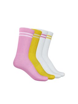 TalkingSox - Unisex Stripes Multi-Color Socks (Pack of 4)