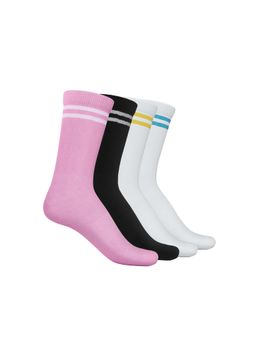TalkingSox - Bamboo Crew Length Socks Super Soft Smart Seamless Socks (Pack of 4) (Pack of 4)
