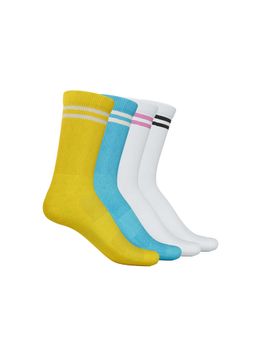 TalkingSox - Bamboo Crew Length Socks Super Soft Smart Seamless Socks (Pack of 4) (Pack of 4)