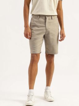 United Colors of Benetton - Solid Comfort Fit Chambray Slub Shorts