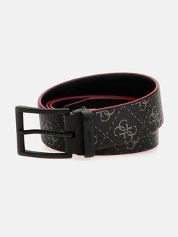 Guess - Men Classic Dark Black Pu Reversible Belt