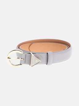Guess - Women Grey Polyester Textured Belt