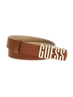 Guess - Women Brown Polyester Textured Belt