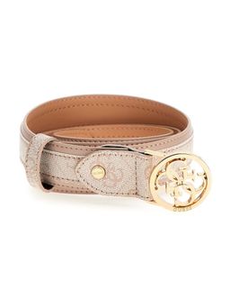Guess - Women Beige Polyester Textured Belt