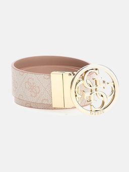Guess - Women Beige Polyester Reversible Belt