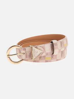 Guess - Women Beige Pu Stripes Belt