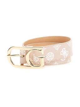 Guess - Women Beige Polyester Printed Belt