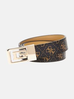 Guess - Women Black Polyester Printed Belt