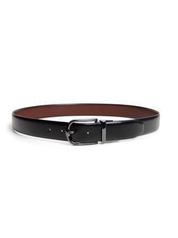 Aldo - Men Black Solid Reversible Belt
